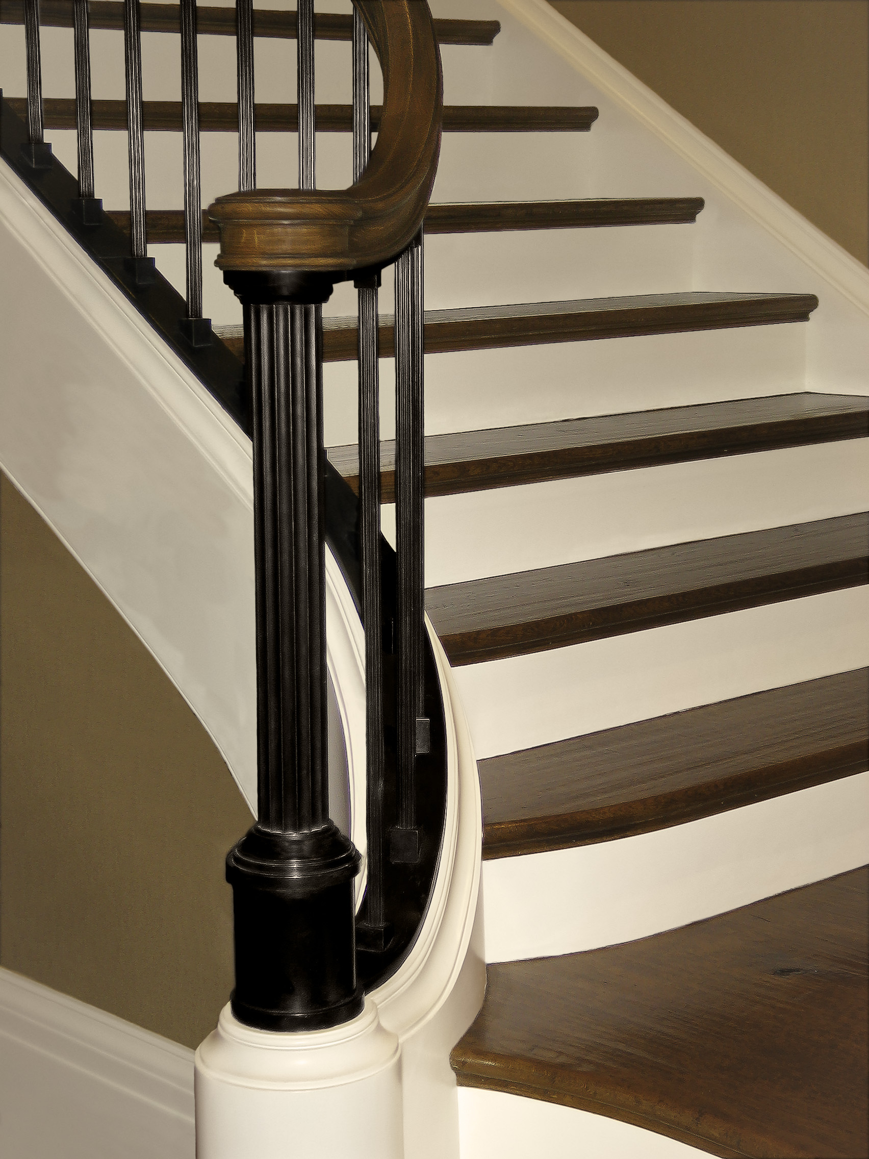 Architectural wood and metal stairs